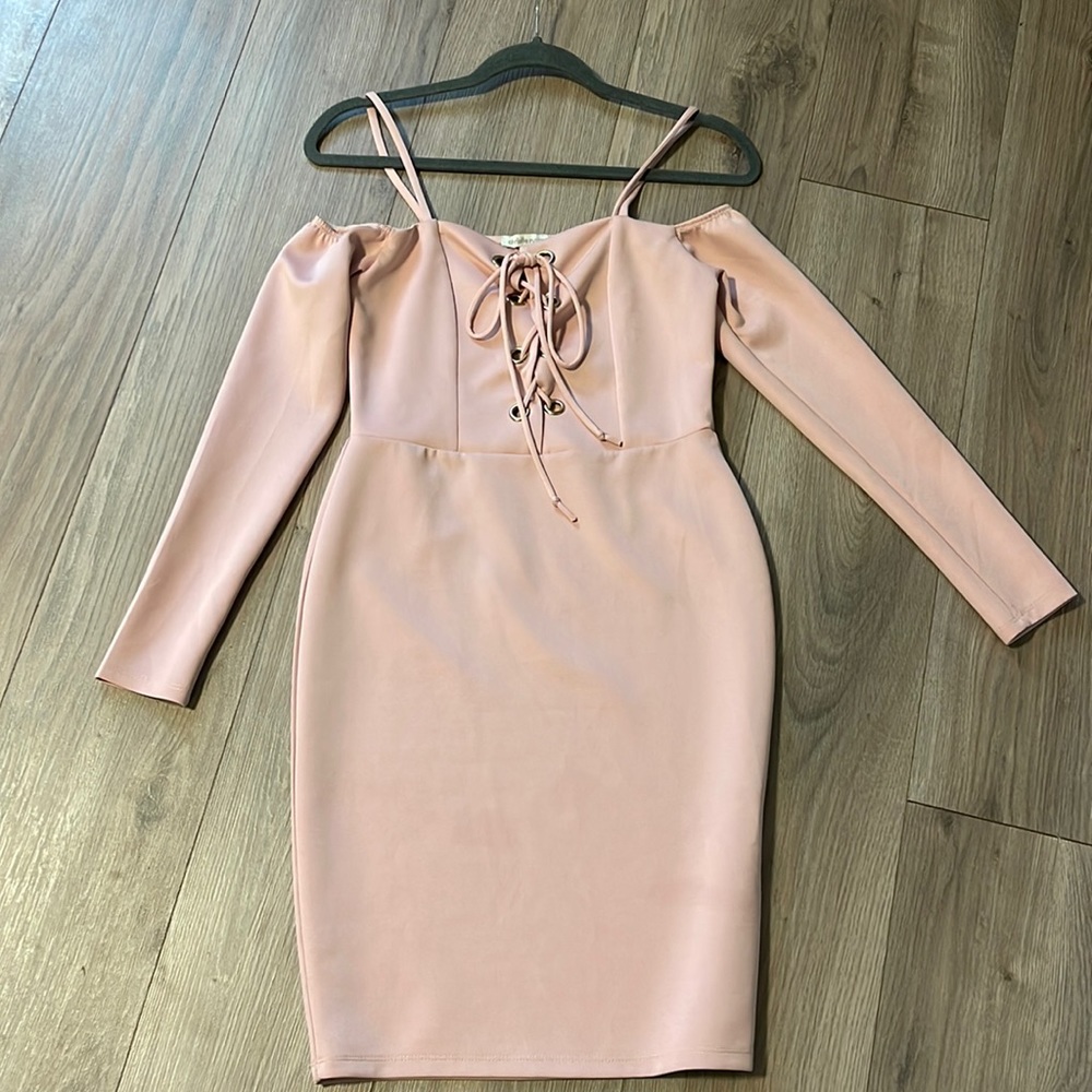 Pink Charlotte Russe Midi Cocktail Dress